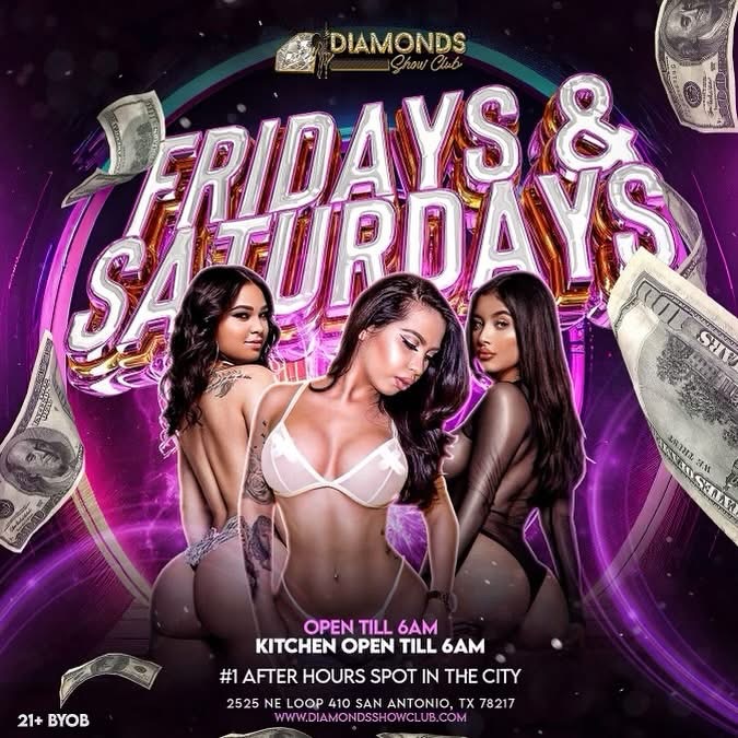 Fridays and Saturdays at Diamonds Show Club